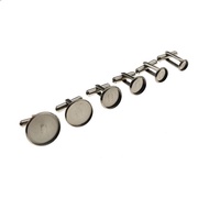 【Cufflink Anti-Alergi】 Aksesori Pakaian Cufflink Perancis Keluli Tahan Karat Tapak Bulat Aksesori DI