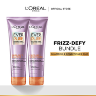 LOreal Paris Ever Pure Frizz-Defy Shampoo and Conditioner Set (250mL) - Hair Care, Hair Treatment, S