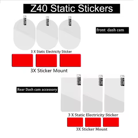 For DDPAI Z40 Dash Cam Smart Film and Static Stickers for DDPAI Car DVR film holder 3pcs