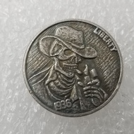 Antique Crafts Wanderer Silver Plated Coins Buffalo Coins Copy Commemorative Coins Foreign Coins Coi