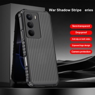 Armor Stripes Phone Case for Realme 14 14T 14X 14 Pro 5G Realme 12X 12 C75 C51 C53 Anti-slip Four Co