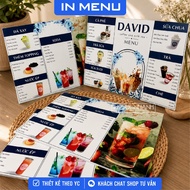 Print Menu on Demand, Formex Menu, Pvc Menu, plastic Menu, Size a4 a3, Incucnhanh