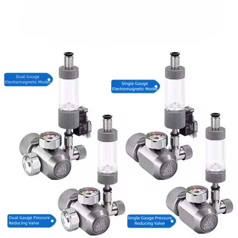 WEEK AQUA Aquarium CO2 pressure reducing gauge fish tank CO2 regulator kit with bubble counter grass