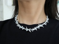 稀有 akoya keshi 無核野生珍珠 日本akoya海水珍珠項鍊 真多麻色