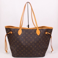 LV棕色老花neverfull tote包