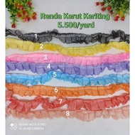 Plain Pleated Lace Curly Pleated Lace 1 Yard