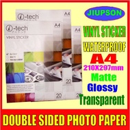 I-Tech Vinyl Sticker Waterproof A4 Matte/Glossy/Transparent