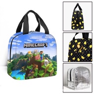 Minecraft Children's Portable Lunch Box Bag Snack Milk Fruit Storage Bag Creative Doublelayer Kids Lunch Bag