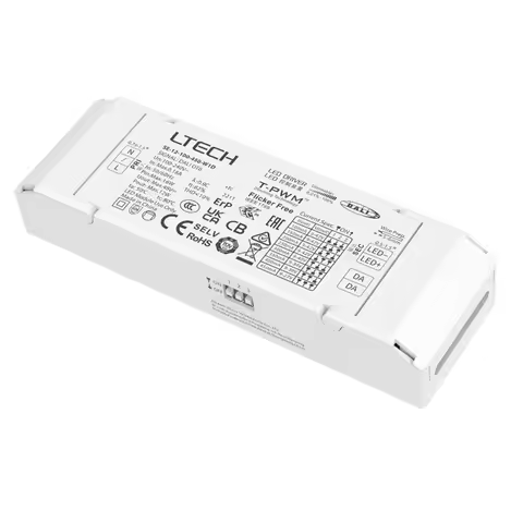LTECH 12W 100-450mA CC DALI DT6 LED Dimming Driver;100-240V Dali-2 Constant Current Power Transforme