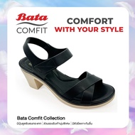 Bata บาจา รองเท้าส้งสูงแบบรัดส้น รองเท้าทำงาน รองเท้าใส่สบาย รองเท้าส้นสูง 2 นิ้ว พื้นนุ่มมาก สำหรับผู้หญิง รุ่น Bella สีดำ 7616913