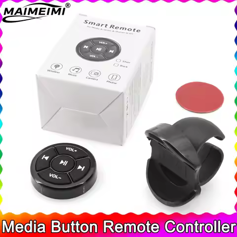 5 Key Media Wireless Bluetooth-Compatible Media Button Remote Controller Car Motorcycle Steer Wheel 