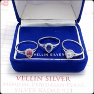 Authentic 925 Silver Ring with White Gold Plating - 925 Silver Women's Ring