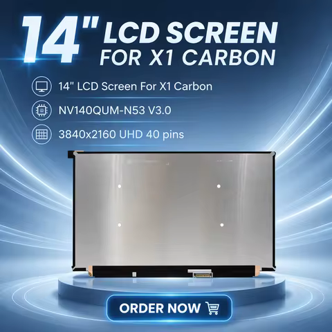 14" UHD 4K LCD Screen NV140QUM-N53 V3.0 3840x2160 Resolution 40-Pin Laptop Display Panel for Lenovo 