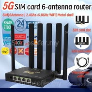 Wireless 5G Mobile Router Wifi6 CPE 6 Antennas Office Hotspot 5G Sim Card Wifi Router 5g Router with