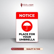 Umbrella Sign // Acrylic Sign // Acrylic Custom