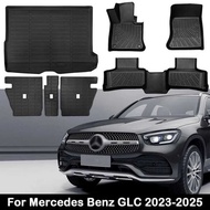 All Weather Floor Mats for 2023-2025 Mercedes Benz GLC 300 350e TPE Anti-Slip Heavy Duty Cargo Liner