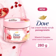 WINCHLOE ~ NEW DOVE ICE CREAM BODY SCRUB Pomegranate Balanced Soft Vitamin E Complex 280G | COCONUT 