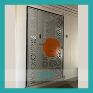 Custom Laser-Cut Gate with Lord Ganesh Design