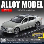 1/24 Audi A6 Metal Model Car Sound and Light Simulation Toy Car