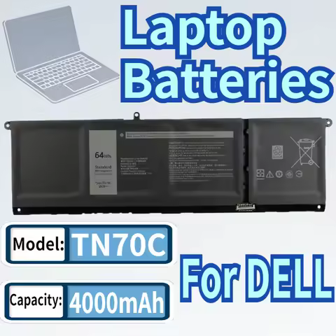 TN70C JGCCT N9XX1 TN70C XDY9K 64Wh 15.2V Laptop Battery For DELL Vostro 3510 3515 5410 5510 Series L