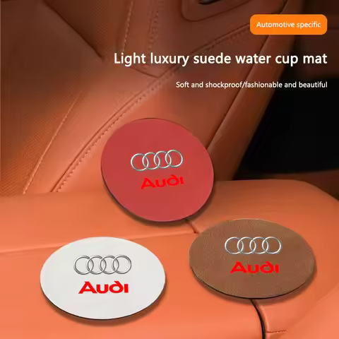 2pcs Fashion Car Drink Bottle Cup Holder Anti Slip Coasters Accessories For Audi RS Sline A3 A4 A5 A