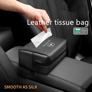 PU Leather Car Seat Back Tissue Bag and Armrest Box for Interior Car Tissue Box for Benz GLB200 GLC300 S CLS GLA GLE A180 A200 B180 C180 E200 CLA180  W212 W204  W205 W211 W213
