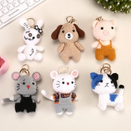 Finished diy Wool Knitting Animal Doll Crochet Zodiac Keychain Pendant Bag Pendant Z0330A12