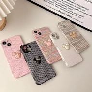 For VIVO S1 S7 S7E V20Pro S12 V23 5G S15 Pro Y3 Y17 Y12 Y5S Y7S Y20 Y73S 5G IQOO NEO Fashion cartoon mobile phone case Autumn and winter woven plaid protective cover