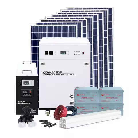 5000 Watt Solar and Wind Power Hybrid System off Grid Hybrid Complete 3000w Offgrid Hybrid Solar Sys