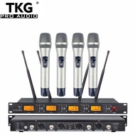 TKG UR-4000 UHF 640-690MHz 4 mic wireless 4 channel wireless microphone system wireless handhold microphone