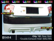 B1414 Honda City 2013 Fiber Rear Skirt "Double Exhaust Hole" (Mugen RR) Body kit Bodykit
