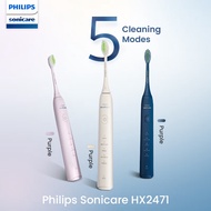 Philips Sonicare HX2471 Rechargeable Electric Toothbrush USB Charge Upgrade Soft Bristles 5 Modes Cleaning and Caring for Teeth Tooth Brush