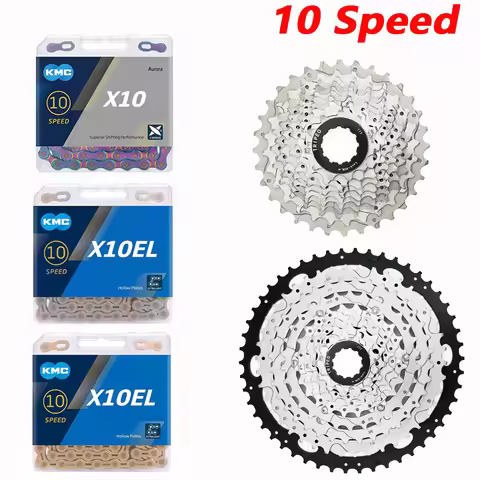 10 Speed MTB Road Bike Flywheel Chain Set 10S 11-25/28/32/36/40/42/46/50T HG Cassette X10 Chain 10V 