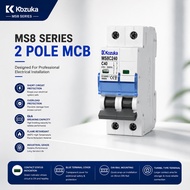 KOZUKA MS8 MCB 2P 6kA Circuit Breaker 6A-63A SIRIM JKR Approved JKR Approved Miniature Circuit Break