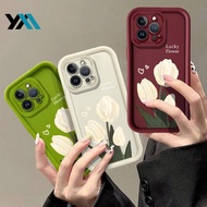 Premium Lucky White Tulip Floral Heart Casing For VIVO Y11s Y20s Y12a Y20 Y3s 2021 Y20G Y12s 2021 Y2