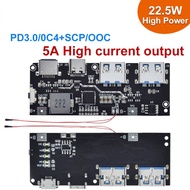 QC4.0 QC3.0 LED Dual USB 5V 4.5A 22.5W Micro/Type-C USB  18650 Charging Module Temperature / Circuit