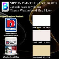 Nippon Paint Weatherbond Flex Exterior collection 5 Liter Snow White 1002P / Peach Pinch 1022P / Spo