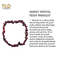 Garnet Crystal Chips Bracelet