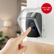 Transparent Waterproof Cover for Wireless Doorbell, Smart Button Transmitter Protector, Weatherproof