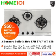 EF 3 Burners Built-In Hob EFH 3767 WT VSB