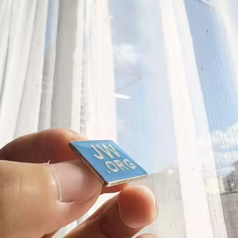 JW.ORG Lapel Pins Silver Color Regalia Badges Soft Enamel with Epoxy