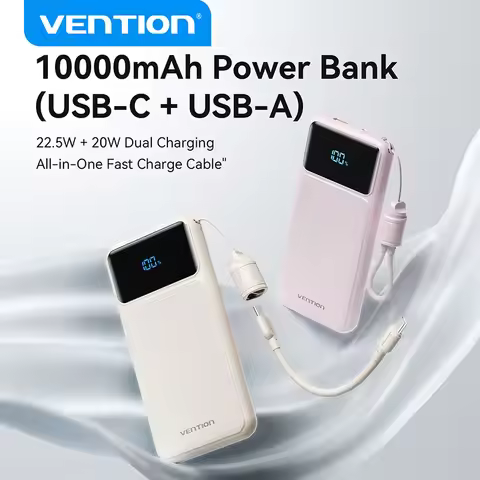 Vention CCC 22.5W 10000mAh Power Bank Portable Fast Charger for Xiaomi iPhone Samsung Spare Battery 