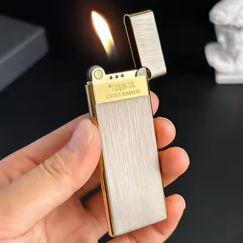 Zorro Metal Ultra-thin Butane Gas Inflatable Grinding Wheel Ignition Ignition Lighter Lighter Lighte