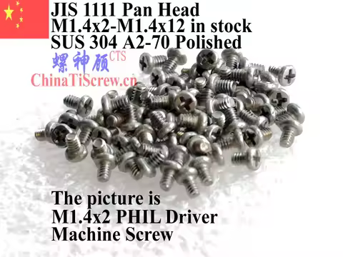 Pan Head stainless steel M1.4 screw M1.4x2 M1.4x3 M1.4x3 M1.4x4 M1.4x5 M1.4x6 M1.4x7.5 M1.4x8 M1.4x1