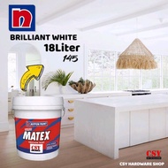 NIPPON PAINT Super Matex 18Liter MaxiWhite / Brilliant White / White / Black