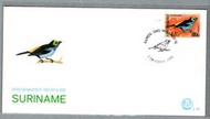 【流動郵幣世界】蘇利南1986年(E-108)鳥類(改值)套票首日封