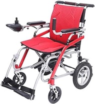 Fashionable Simplicity Electric Wheelchair Super Lightweight Foldable Power Mobility Aid Wheelchair Weight Only 28.6Lbs Support 220 Lbs Heavy Duty Portable (With Headrest) (Without Headrest) (Color :