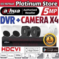 DAHUA 4-CHANNEL 5.0MP Package set Full HD CCTV 5MP 4CH DVR + CAMERA X4 recorder IR P2P view phone ni
