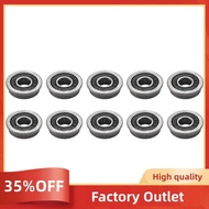 10Pcs F695- Bearing 5X13X4mm Flanged Miniature Deep Groove Ball Bearings F695RS for   2/3 3D Printer