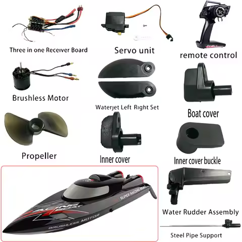 WLtoys WL916 RC Boat Accessories Kit Motor Steering Gear ESC Receiver Propeller Remote Control Ball 
